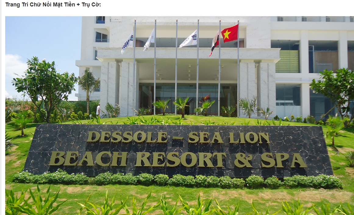 Công trình: Thi công bảng biển chỉ dẫn pegas dessole bãi dài cam lâm